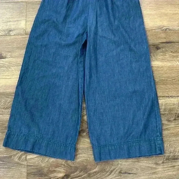 Bebe Girls wide leg jean style 100% cotton jumpsuit blue size Medium (10-12) - Picture 8 of 10